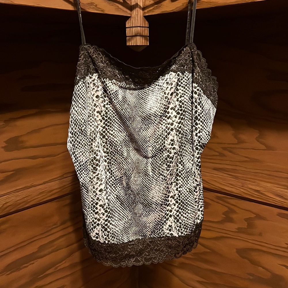 Lace Brown Cami with cheetah print